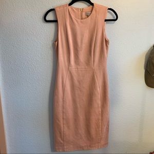 Calvin Klein suede midi dress